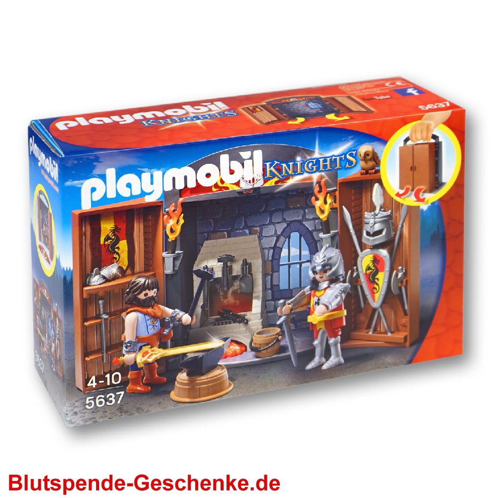 Blutspendegeschenk Playmobil Ritterschmiede