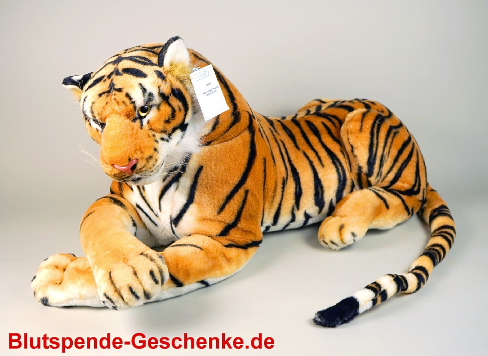 Blutspendegeschenk Tiger aus Plüsch 90 cm