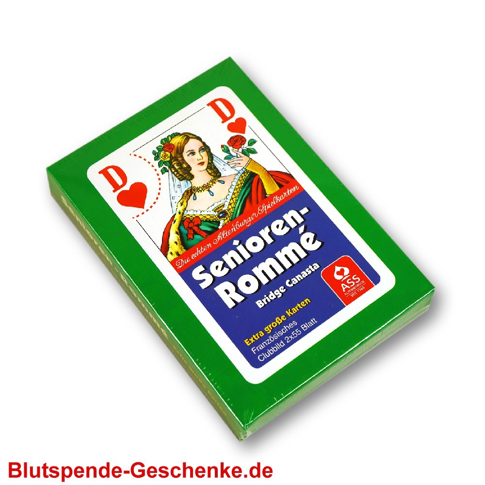 TreuePräsent Senioren-Rommé Spielkarten