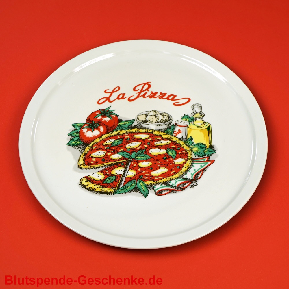 Pizza-Teller mit Dekor
