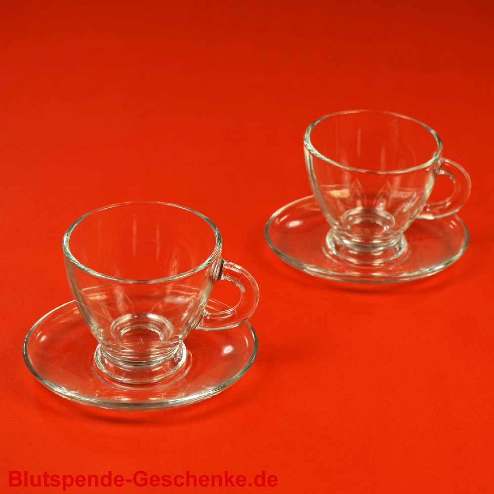 Glas-Cappuccinotassen 2er-Set