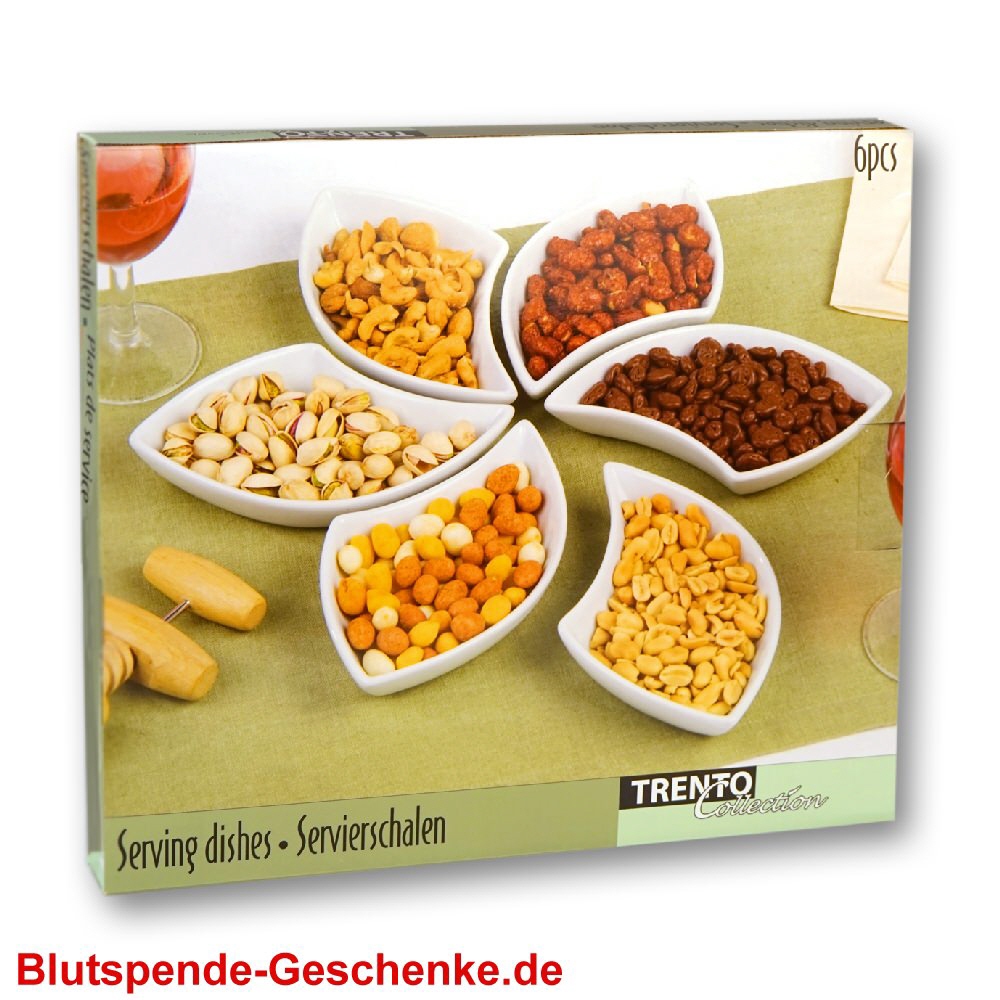 Porzellan-Snackschale 6-teilig