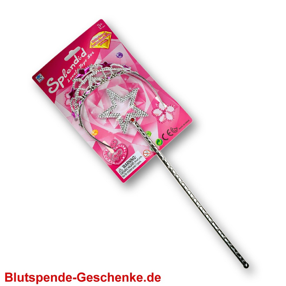 Prinzessinnen-Krone mit Zauberstab
