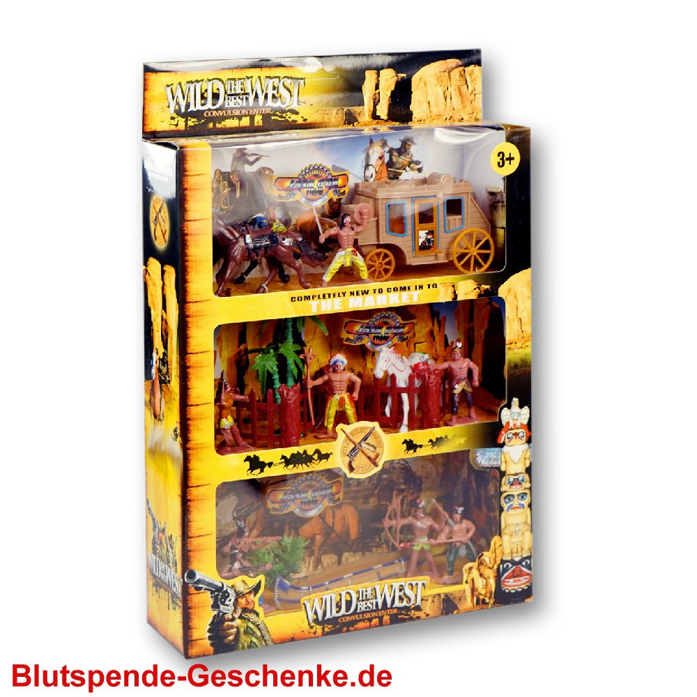 Cowboy & Indianer Spiel-Set groß