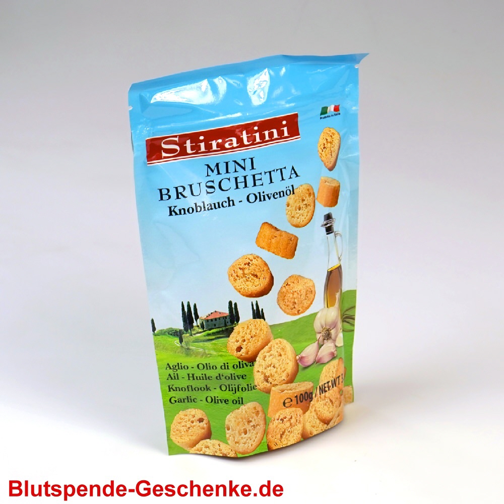 Mini-Bruscetta Knoblauch Olivenöl