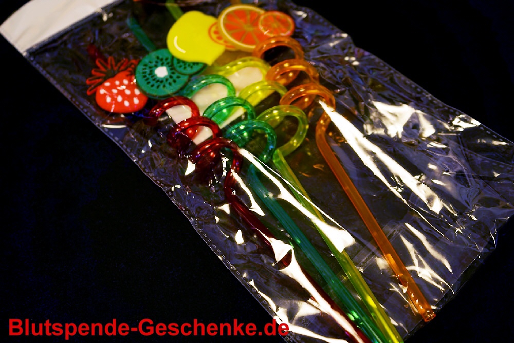 TreuePräsent Trinkhalme Früchte
