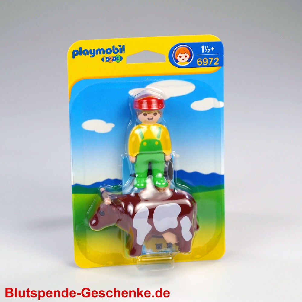 Playmobil Bauer mit Kuh