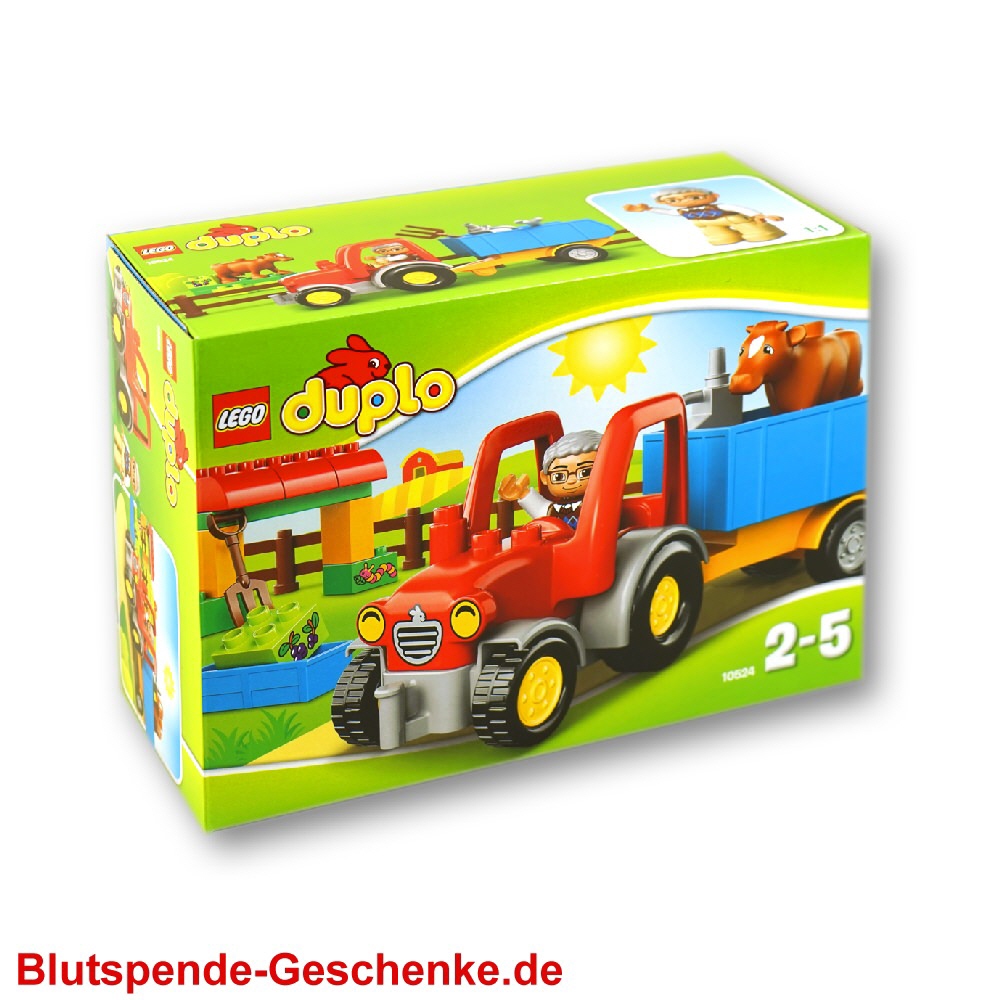 TreuePräsent Duplo Traktor mit Hänger