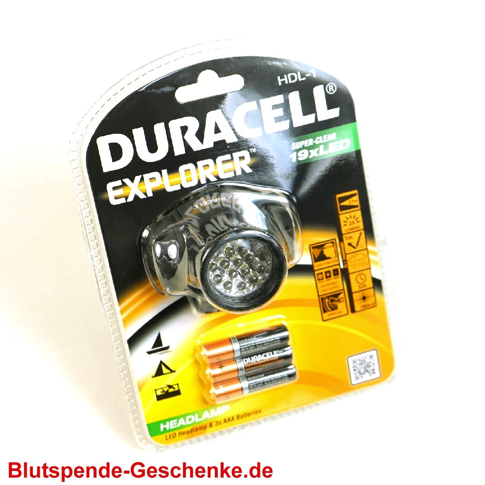 TreuePräsent Helm-Lampe Duracell