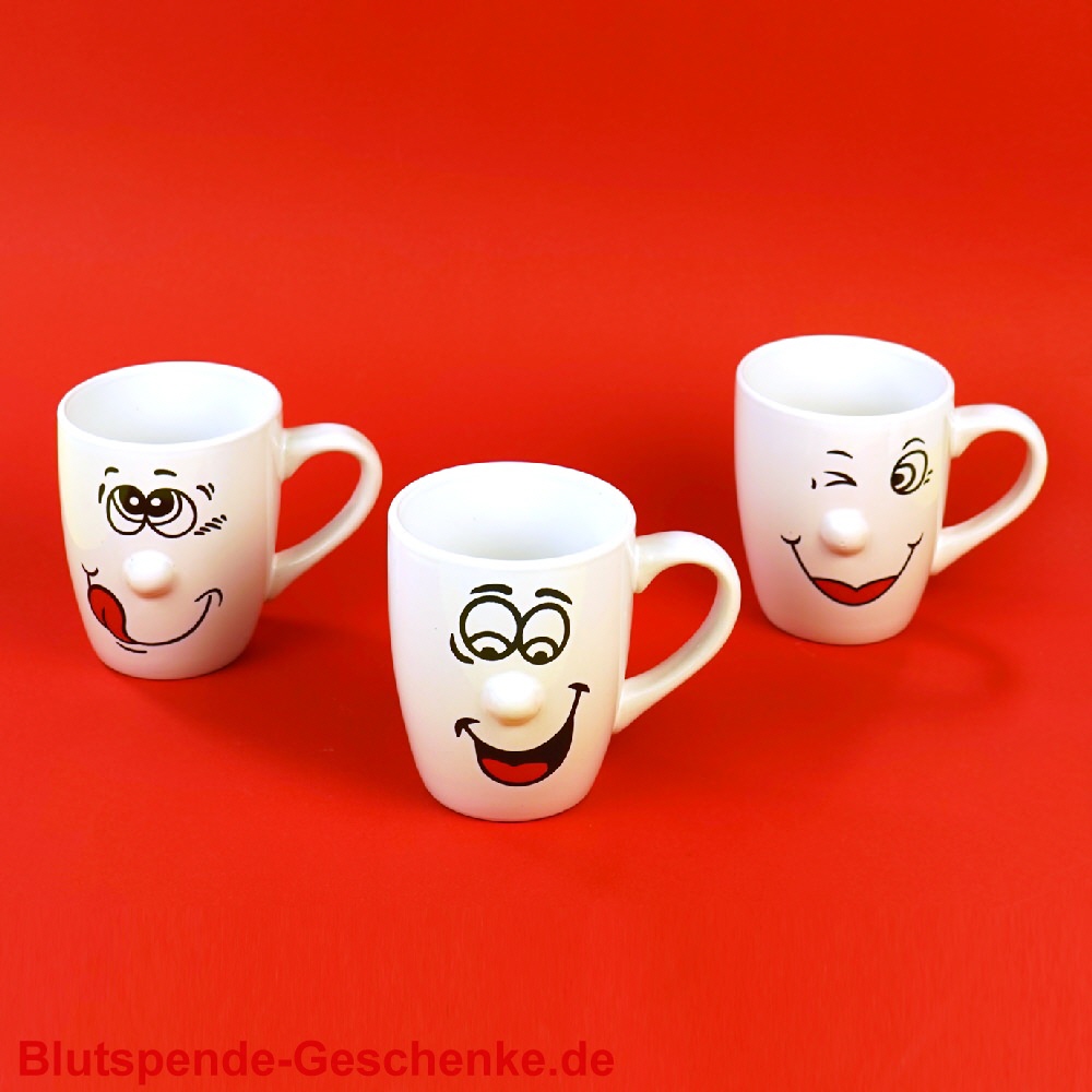 Keramikbecher Lustige Gesichter