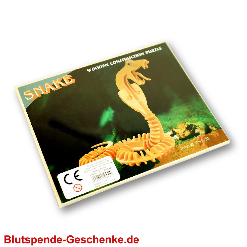 TreuePräsent Holzpuzzle Schlange