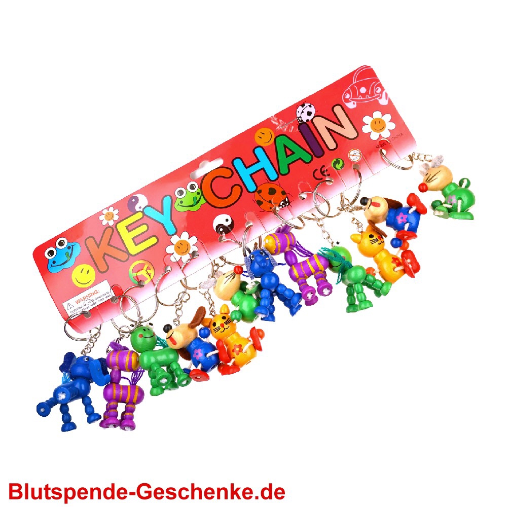 Schlüsselanhänger Holztiere