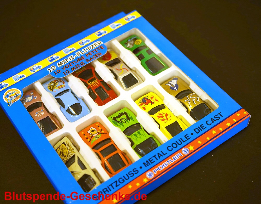TreuePräsent Mini-Flitzer 10er-Set