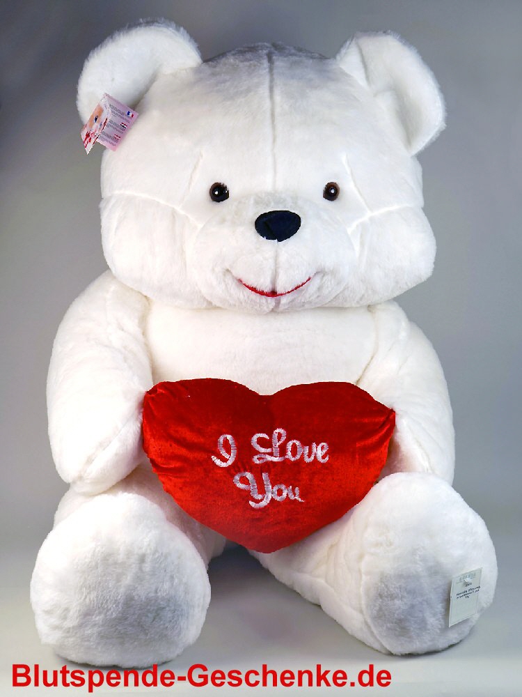 TreuePräsent Plüsch-Teddy I love You 120 cm
