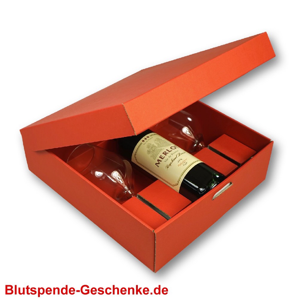 Geschenkset Rotwein mit Gläsern