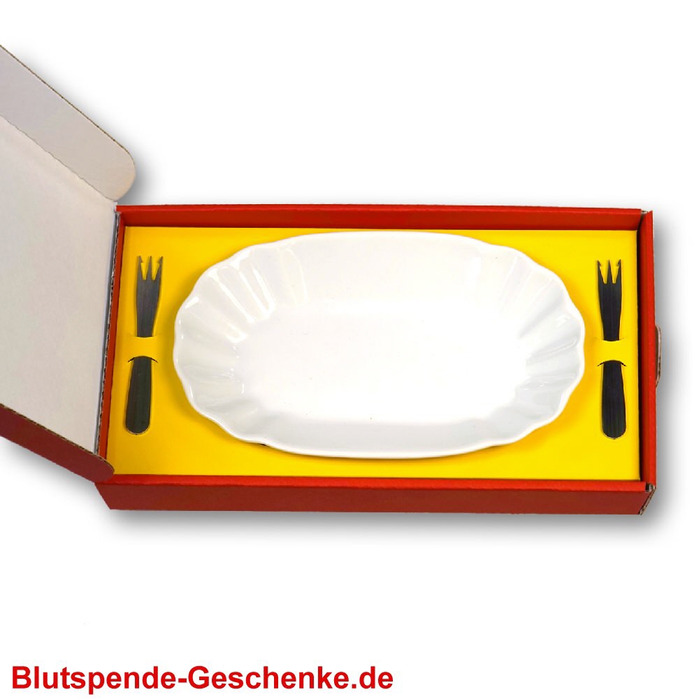 Geschenk-Set Pommesschale mit zwei Pommesgabeln