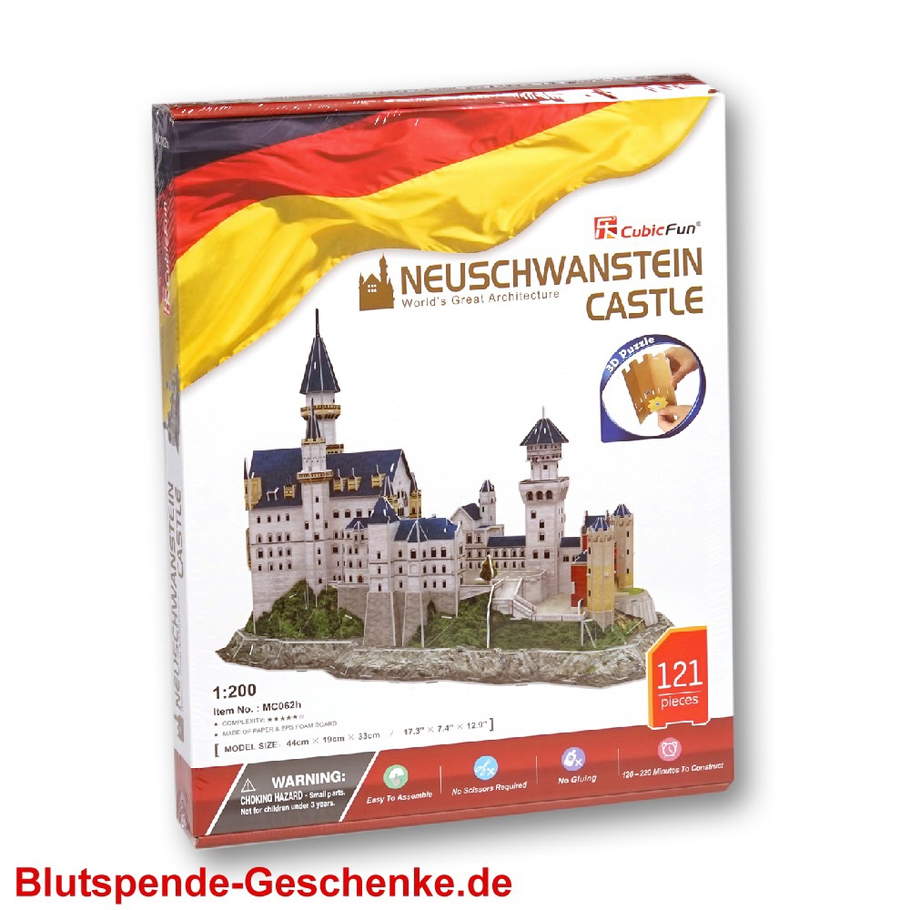 Blutspendegeschenk 3Dpuzzle Schloss Neuschwanstein