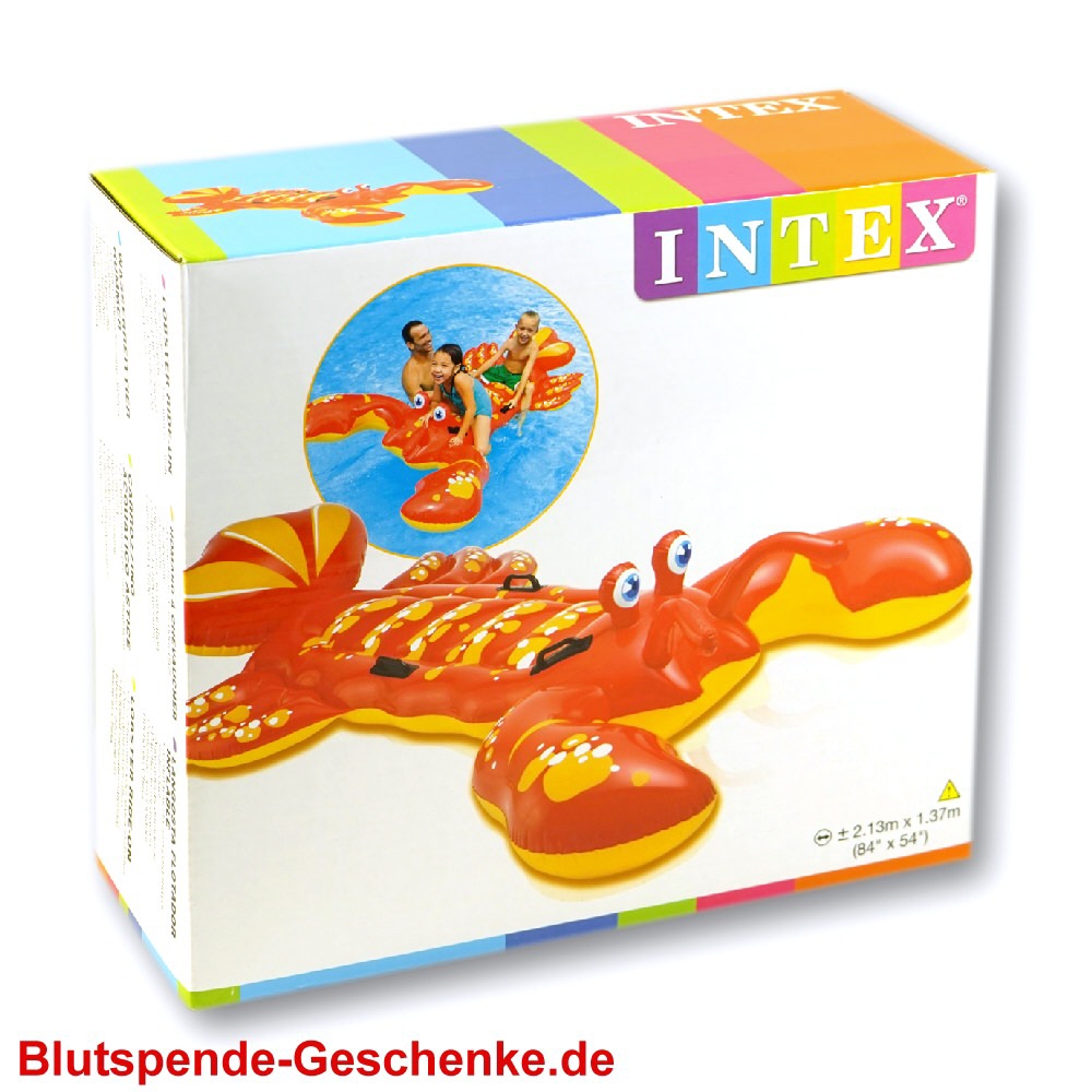 Blutspendegeschenk Badeinsel Hummer