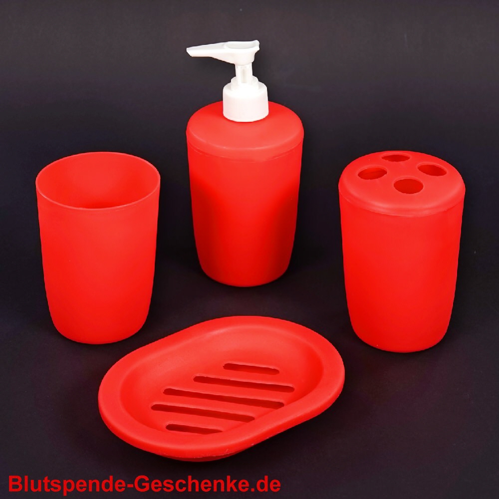 Blutspendegeschenk 4-teiliges Badezimmerset