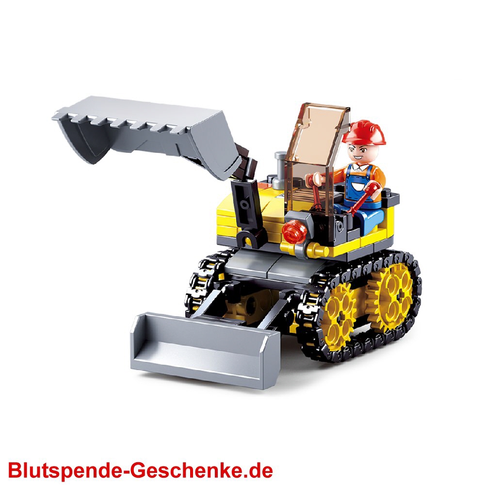 Blutspendegeschenk Steckbaustein-Bagger