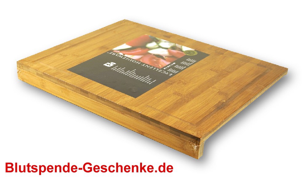 Blutspendegeschenk Bambus-Küchenbrett