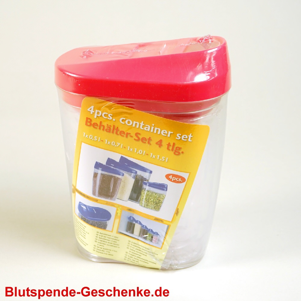 Blutspendegeschenk Behälter-Set