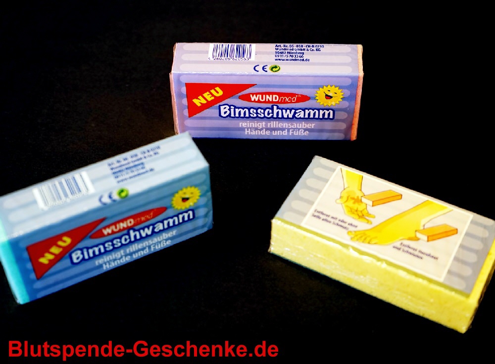 Blutspendegeschenk Bimsstein