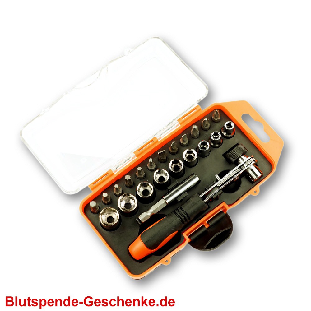 Blutspendegeschenk Bit- und Steckschlüsselsatz