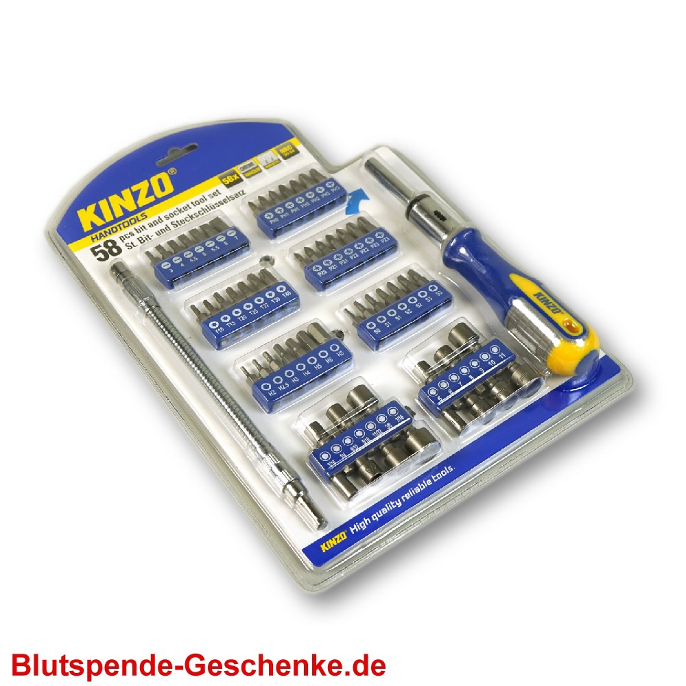 Blutspendegeschenk Bit- und Steckschlüsselsatz