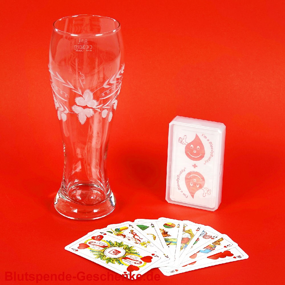 Blutspendegeschenk BloodyBuddy Karten-Set