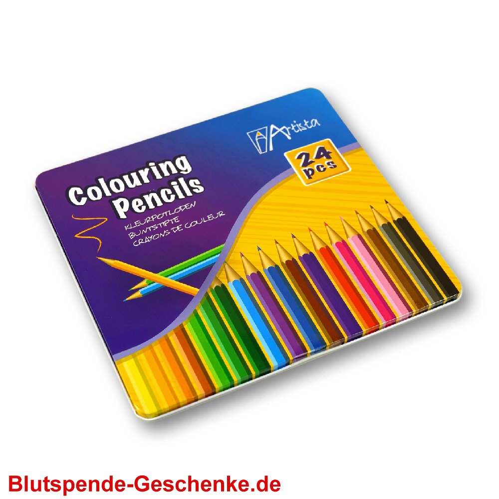 Blutspendegeschenk Buntstifte 24teilig
