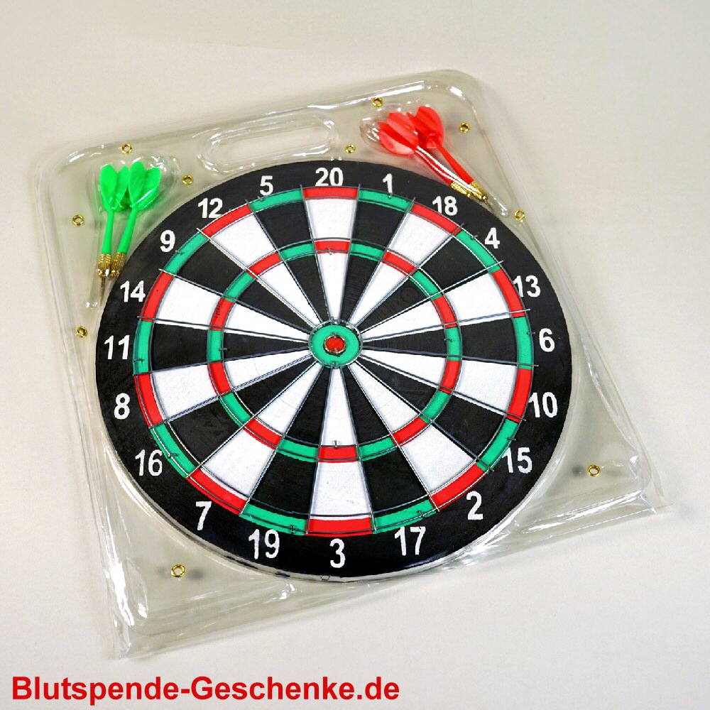 Blutspendegeschenk Dartscheibe mit Pfeilen