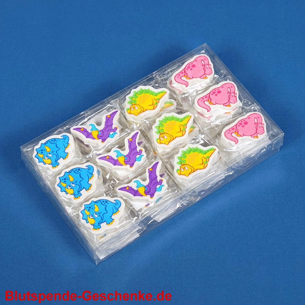 Blutspendegeschenk Radiergummi-Dinos
