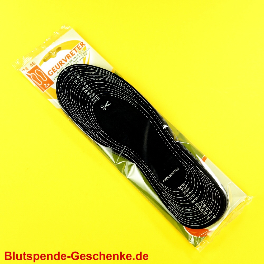 Blutspendegeschenk Einlegesohlen
