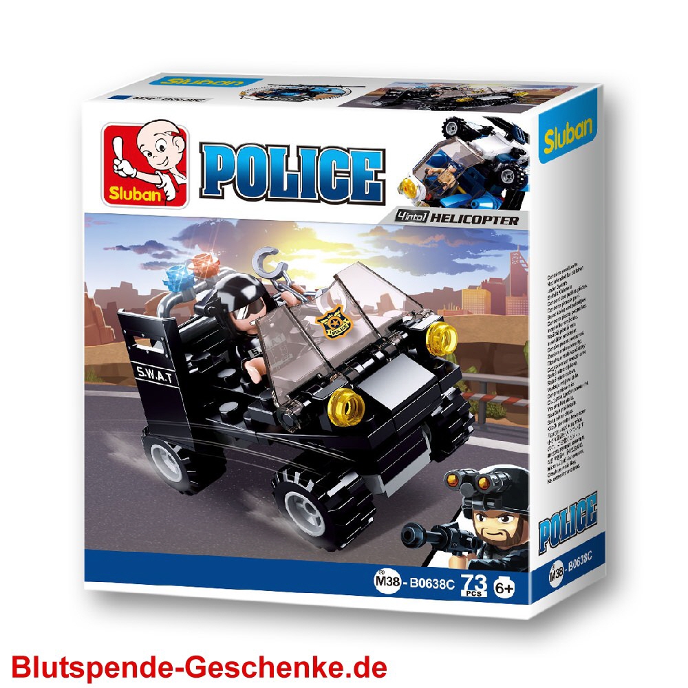 Blutspendegeschenk Polizei-Einsatzfahrzeug