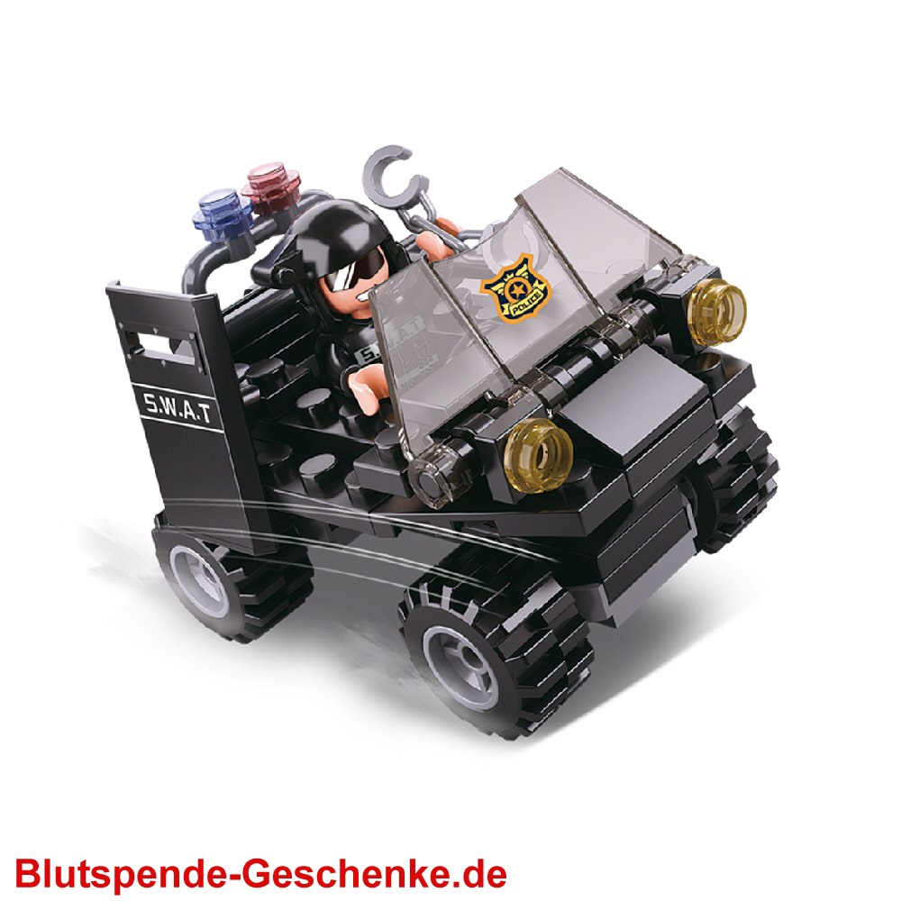Blutspendegeschenk Steckbaustein-Polizei