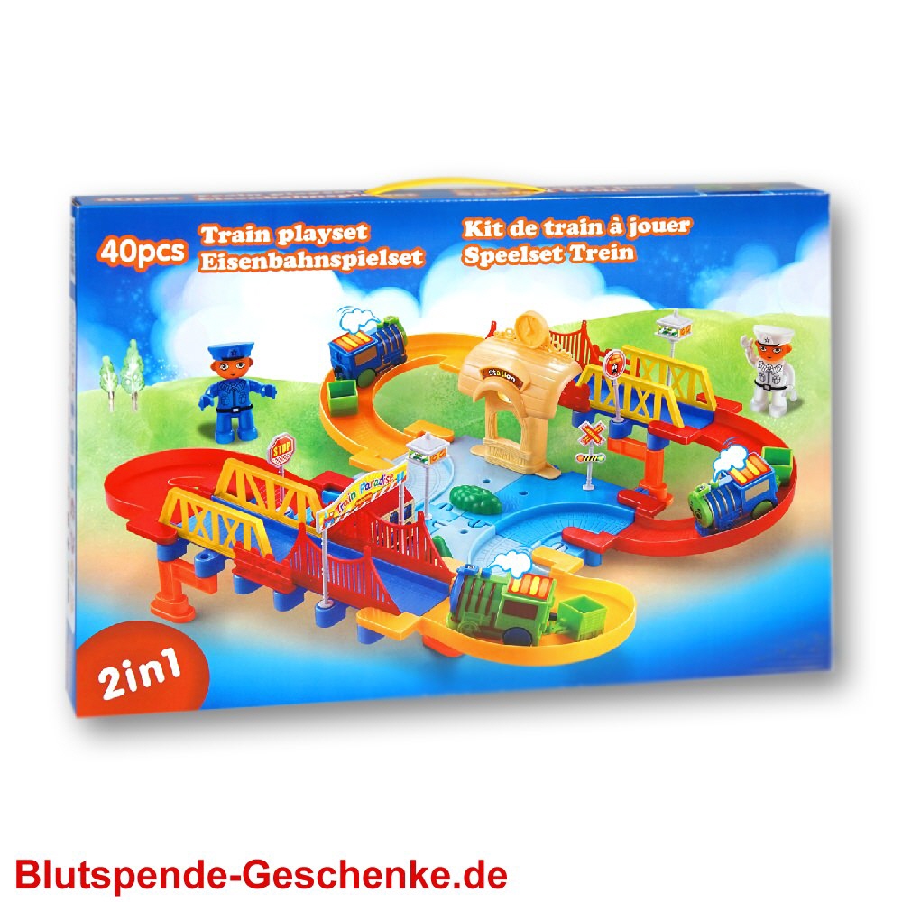 Blutspendegeschenk Eisenbahn-Spielset