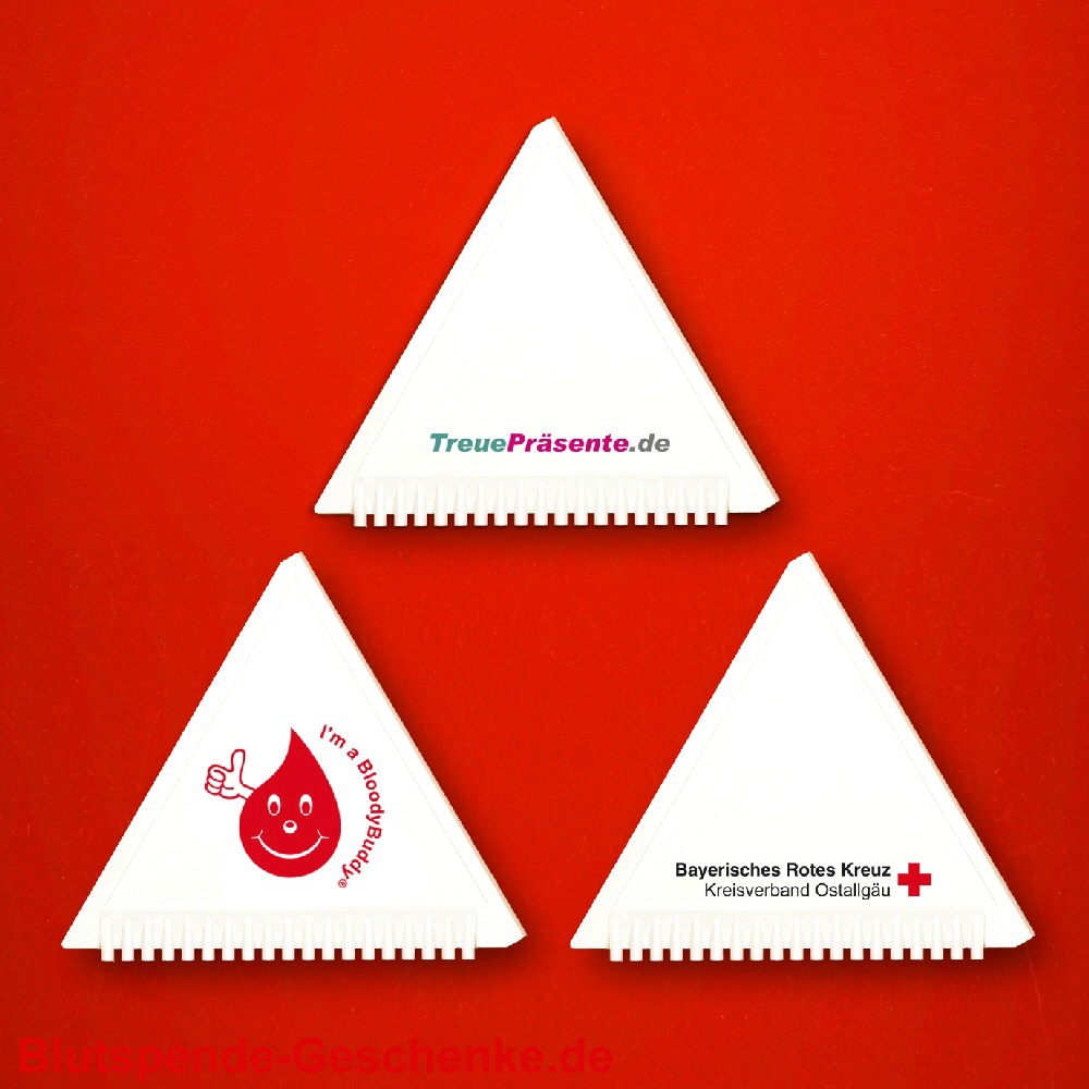 Blutspendegeschenk Dreiecks-Eiskratzer