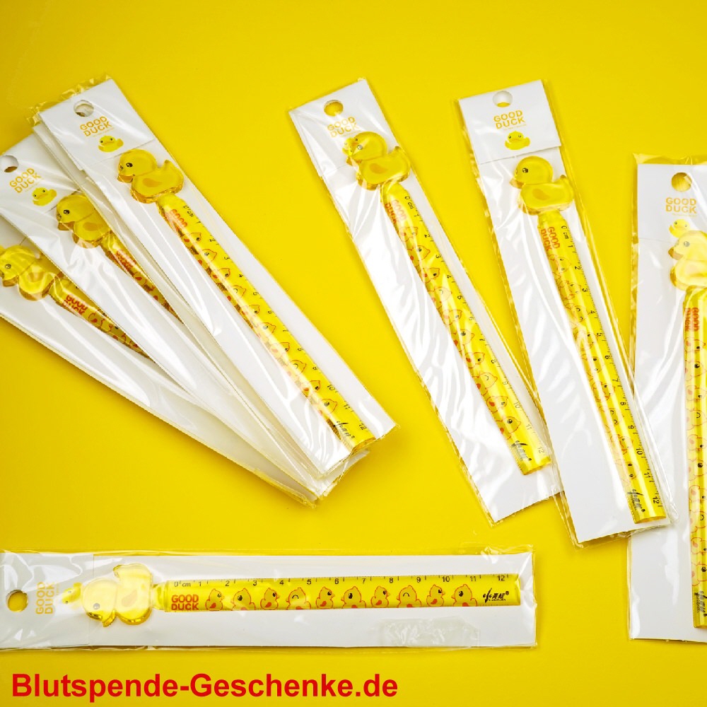 Blutspendegeschenk Lineal mit Ente