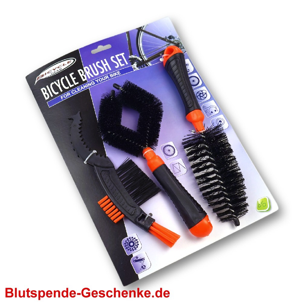 Blutspendegeschenk Fahrradbürsten-Set