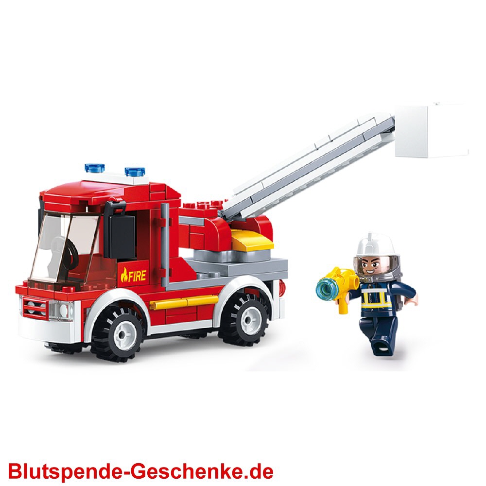 Blutspendegeschenk Steckbaustein-Feuerwehr