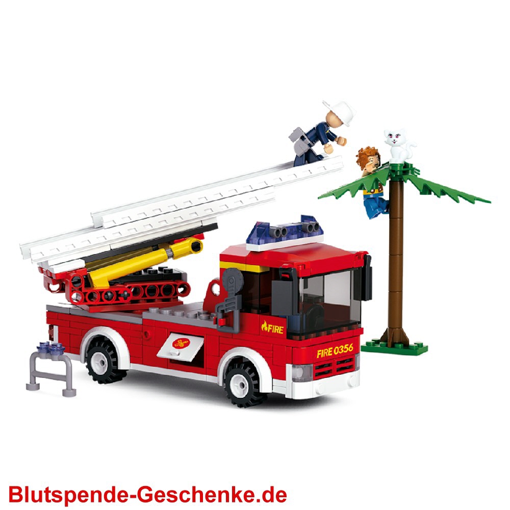 Blutspendegeschenk Klemmbaustein-Feuerwehr