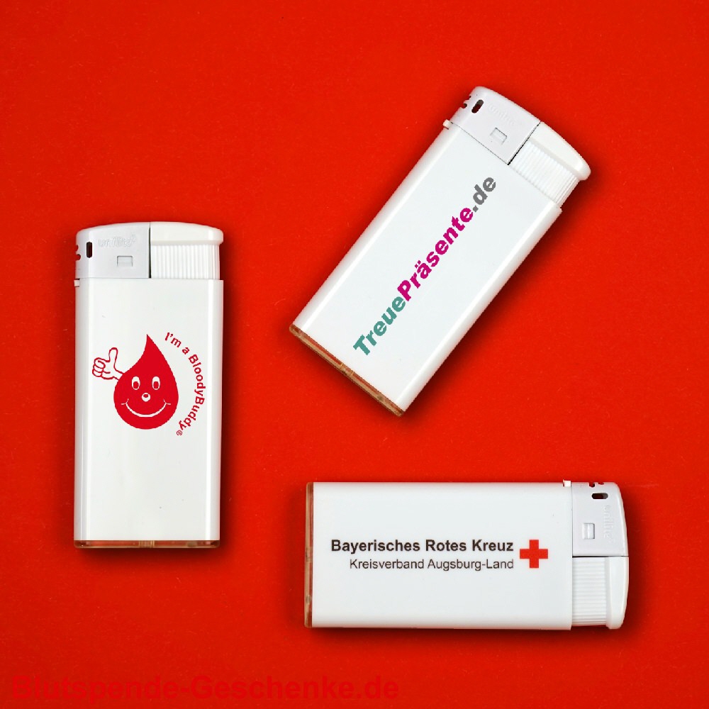 Blutspendegeschenk Feuerzeug breit