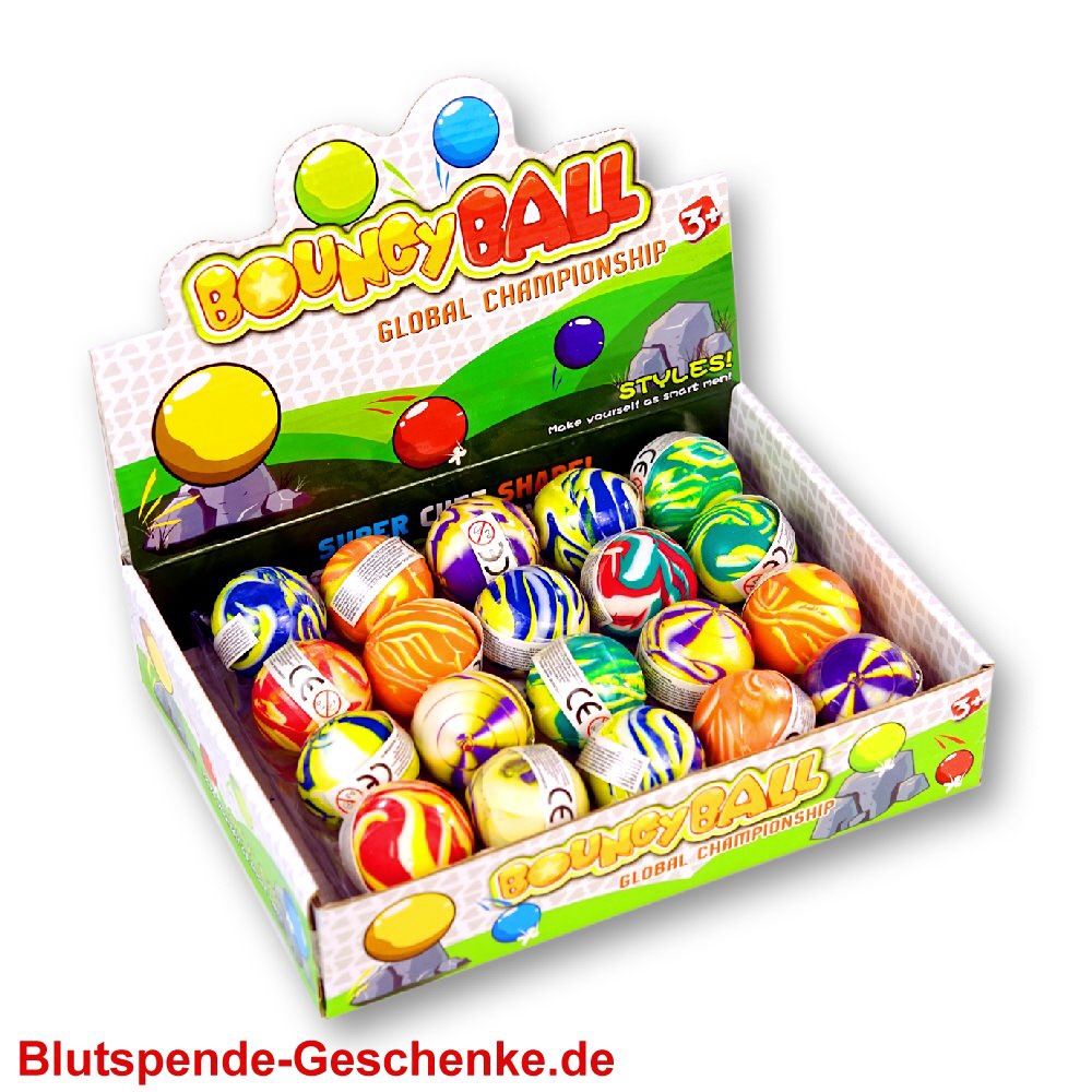 Blutspendegeschenk Hüpfbälle Flammendesign