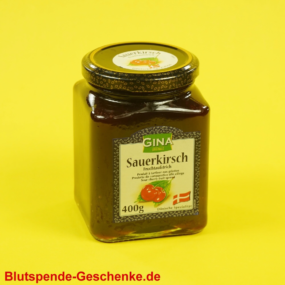Blutspendegeschenk Fruchtaufstrich Sauerkirsch