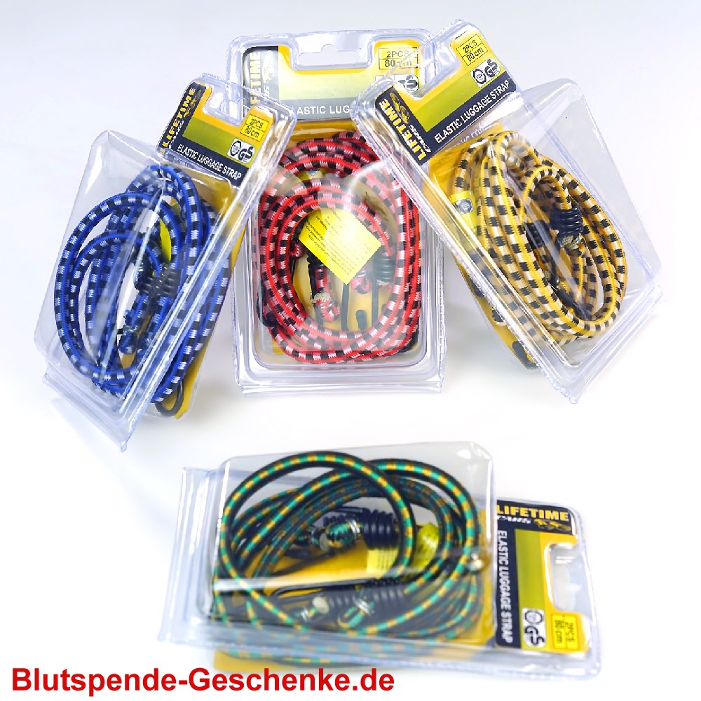 Blutspendegeschenk Gepäckspanner 2er-Set