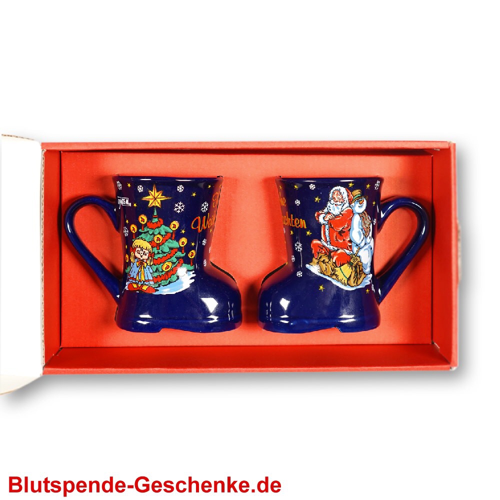 Blutspende Geschenk-Set Weihnachtsstiefel