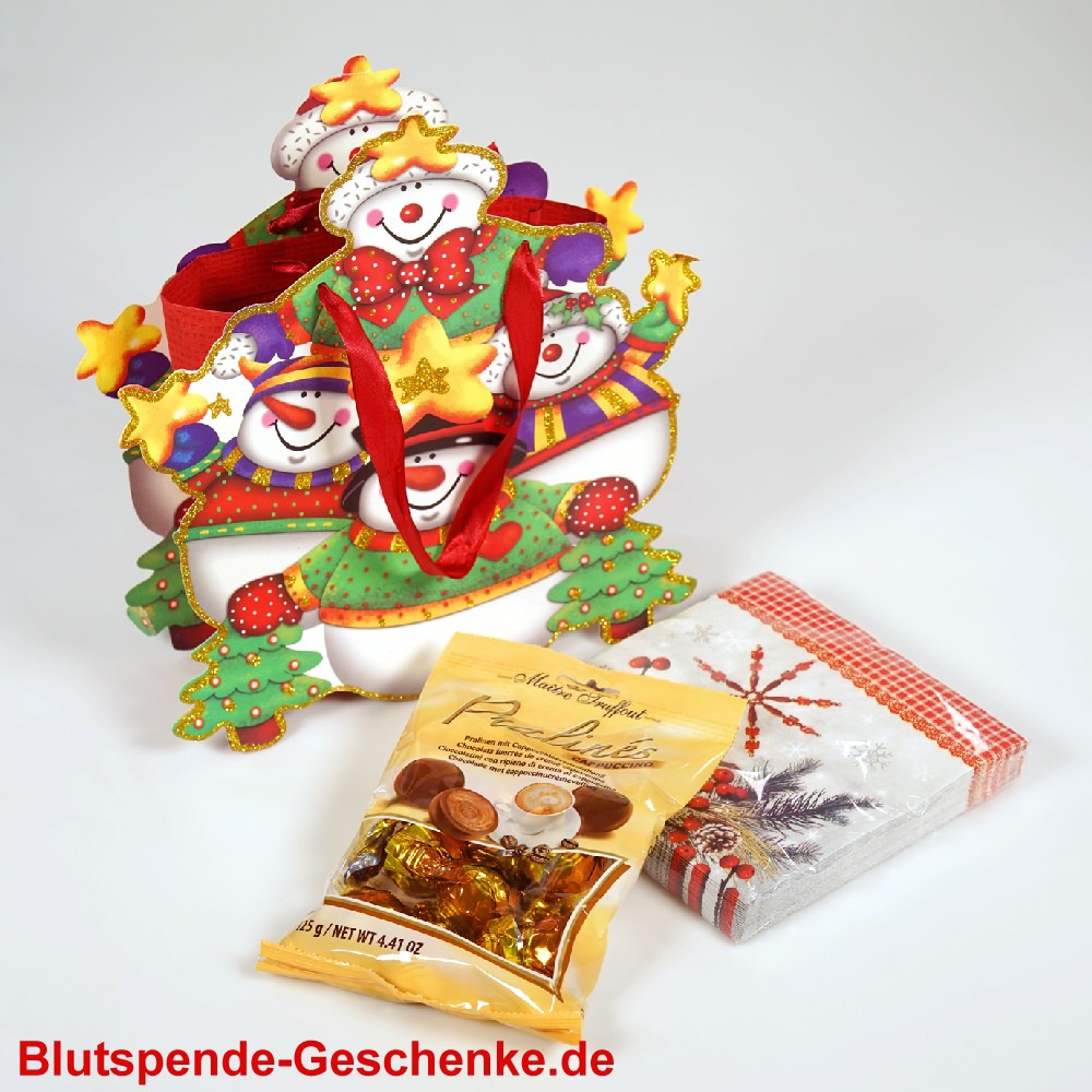 Blutspendegeschenk Geschenkset Weihnachtstüte