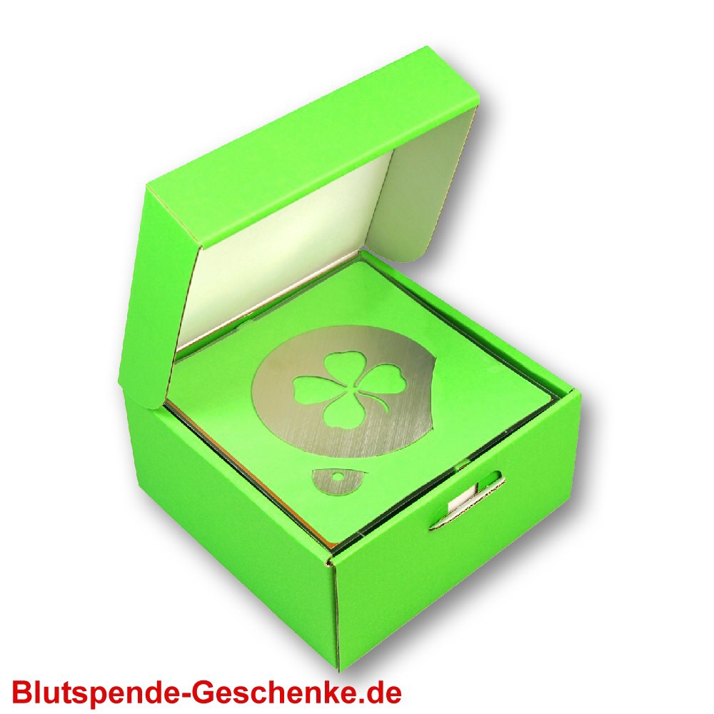 Blutspendegeschenk Gläser mit Schablone