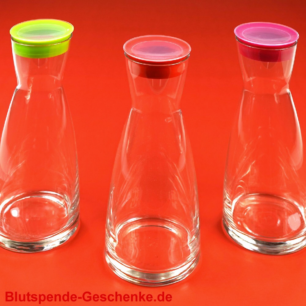Blutspendegeschenk Karaffen aus Glas